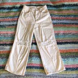 Wide-leg Cropped Jeans